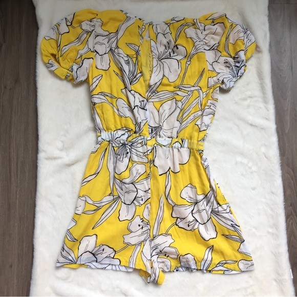 NWT WALTER BAKER Lesley Printed Crinkle Cotton Romper - Picture 12 of 16